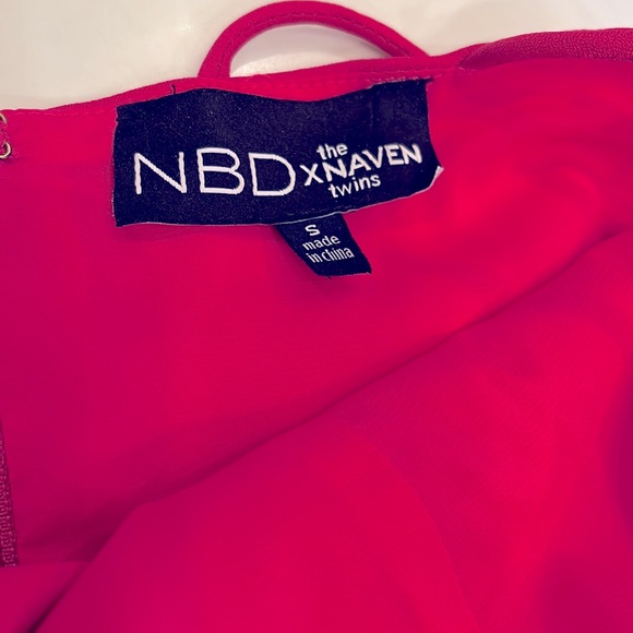 NBD the XNaven twins Hot Pink Fit and Flare Mini Dress. Back Zipper Lined. SM - Picture 10 of 14
